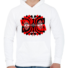 PRINTFASHION mandala head 1 - Férfi kapucnis pulóver - Fehér