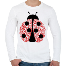 PRINTFASHION Mandala katica - Férfi hosszú ujjú póló - Fehér