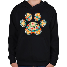 PRINTFASHION Mandala mancs - Gyerek kapucnis pulóver - Fekete gyerek pulóver, kardigán