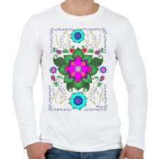 PRINTFASHION Mandala minta 1. - Férfi hosszú ujjú póló - Fehér férfi póló