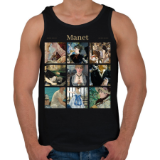 PRINTFASHION Manet - részleket - Férfi atléta - Fekete atléta, trikó