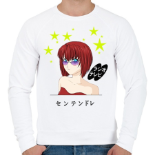 PRINTFASHION manga1 - Férfi pulóver - Fehér férfi pulóver, kardigán