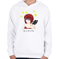 PRINTFASHION manga1 - Gyerek kapucnis pulóver - Fehér