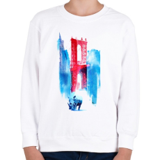 PRINTFASHION Manhattan Bridge - Gyerek pulóver - Fehér