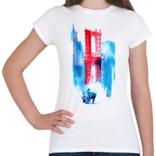 PRINTFASHION Manhattan Bridge - Női póló - Fehér női póló