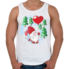 PRINTFASHION Manó Mikulás szívvel - Férfi atléta - Fehér atléta, trikó