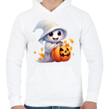 PRINTFASHION Manó szellem - Férfi kapucnis pulóver - Fehér férfi pulóver, kardigán