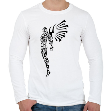 PRINTFASHION Maori angyalember - Férfi hosszú ujjú póló - Fehér férfi póló