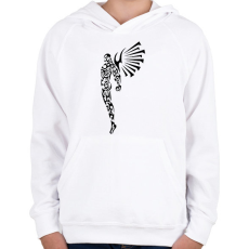 PRINTFASHION Maori angyalember - Gyerek kapucnis pulóver - Fehér