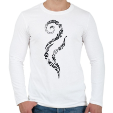 PRINTFASHION Maori hullám - Férfi hosszú ujjú póló - Fehér férfi póló