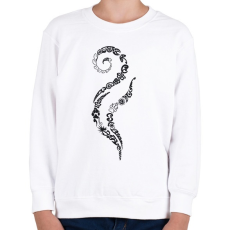 PRINTFASHION Maori hullám - Gyerek pulóver - Fehér