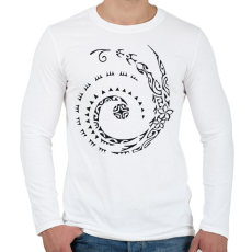 PRINTFASHION Maori kígyó - Férfi hosszú ujjú póló - Fehér