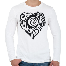PRINTFASHION Maori szív1 - Férfi hosszú ujjú póló - Fehér