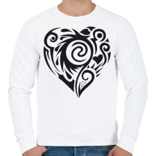 PRINTFASHION Maori szív1 - Férfi pulóver - Fehér férfi pulóver, kardigán