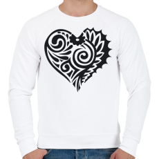 PRINTFASHION Maori szív2 - Férfi pulóver - Fehér