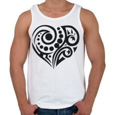 PRINTFASHION Maori szív3 - Férfi atléta - Fehér