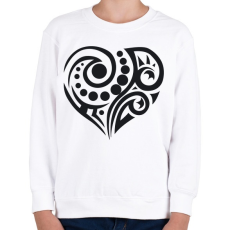 PRINTFASHION Maori szív3 - Gyerek pulóver - Fehér