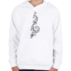 PRINTFASHION Maori virág2 - Gyerek kapucnis pulóver - Fehér