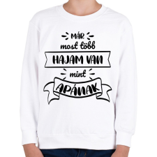 PRINTFASHION Már most több hajam van - Gyerek pulóver - Fehér gyerek pulóver, kardigán