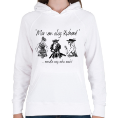 PRINTFASHION Már van elég ruhám! - Női kapucnis pulóver - Fehér