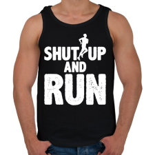 PRINTFASHION Maradj csendben és Fuss - Férfi atléta - Fekete atléta, trikó