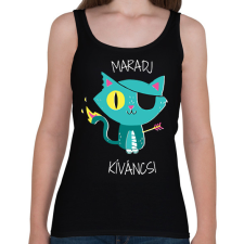 PRINTFASHION Maradj kíváncsi - Női atléta - Fekete női trikó