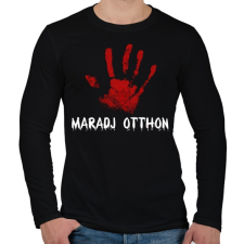PRINTFASHION Maradj otthon - Férfi hosszú ujjú póló - Fekete férfi póló