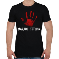 PRINTFASHION Maradj otthon - Férfi póló - Fekete férfi póló