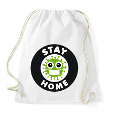 PRINTFASHION Maradj otthon!  - Sportzsák, Tornazsák - Fehér tornazsák