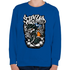 PRINTFASHION Maradj vad - Gyerek pulóver - Királykék gyerek pulóver, kardigán