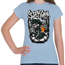 PRINTFASHION Maradj vad - Női póló - Világoskék női póló