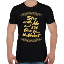 PRINTFASHION Maradj velem - Férfi póló - Fekete férfi póló