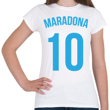PRINTFASHION Maradona 10 - Női póló - Fehér női póló