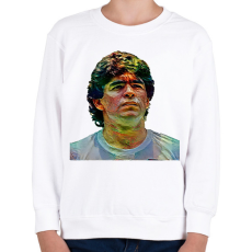 PRINTFASHION Maradona - Gyerek pulóver - Fehér
