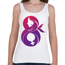 PRINTFASHION Március 8 - Női atléta - Fehér női trikó