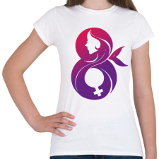 PRINTFASHION Március 8 - Női póló - Fehér női póló