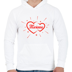 PRINTFASHION Marianna - Férfi kapucnis pulóver - Fehér