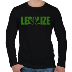 PRINTFASHION Marihuana legalizálás - Férfi hosszú ujjú póló - Fekete
