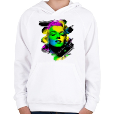 PRINTFASHION marilyn-monroe-png - Gyerek kapucnis pulóver - Fehér