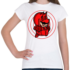 PRINTFASHION Mario devil - Női póló - Fehér