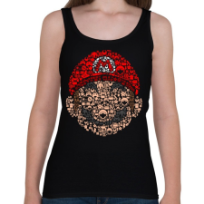 PRINTFASHION Mario - Női atléta - Fekete női trikó