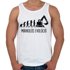 PRINTFASHION Markolós evolúció - Férfi atléta - Fehér