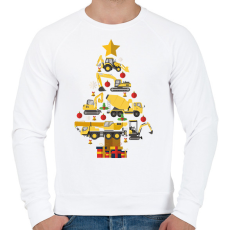 PRINTFASHION Markolós karácsonyfa - Férfi pulóver - Fehér