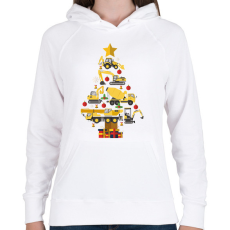 PRINTFASHION Markolós karácsonyfa - Női kapucnis pulóver - Fehér
