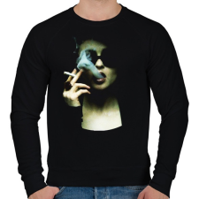 PRINTFASHION Marla - Férfi pulóver - Fekete férfi pulóver, kardigán