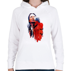 PRINTFASHION Marty - Női kapucnis pulóver - Fehér