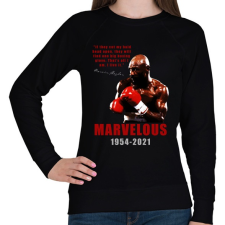 PRINTFASHION Marvin Hagler - Női pulóver - Fekete női pulóver, kardigán