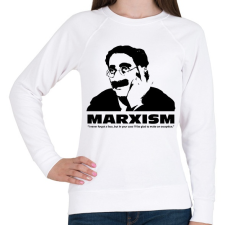 PRINTFASHION Marxism - Női pulóver - Fehér női pulóver, kardigán