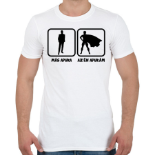 PRINTFASHION Más apuka vs Az én apukám - Férfi póló - Fehér férfi póló