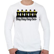 PRINTFASHION Mashle Bling-Bang-Bang-Born - Férfi hosszú ujjú póló - Fehér férfi póló
